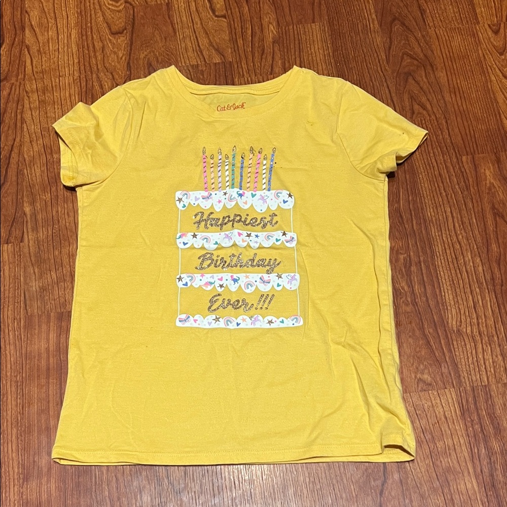 Cat & Jack Yellow Cake Graphic Tee